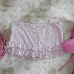 Pink Ruffled Women's Skirt